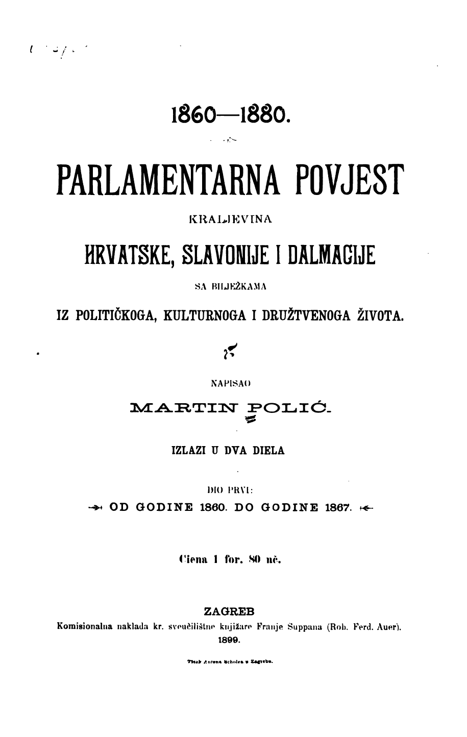 Martin Polić - Parlamentarna Povijest